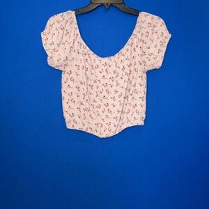 AMERICAN EAGLE OFF THE SHOULDER FLORAL TOP